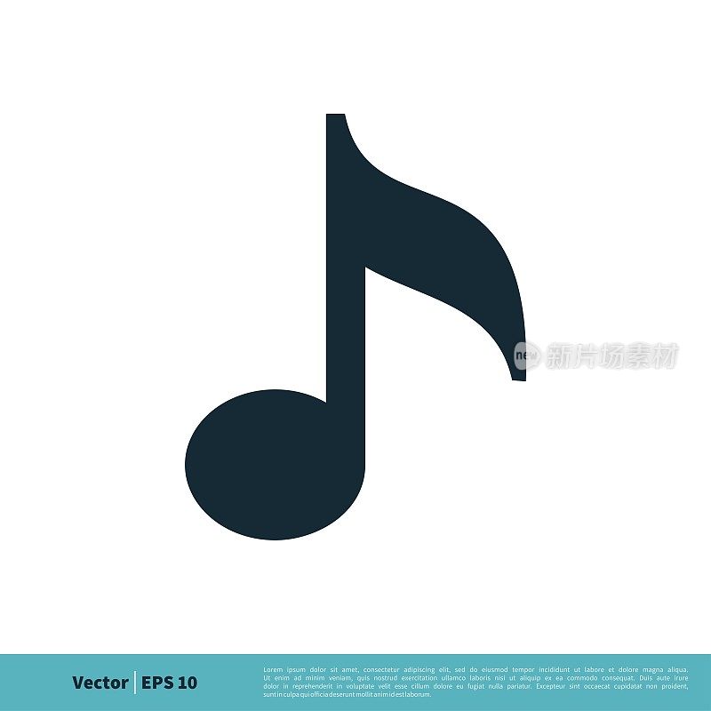 Music Note Symbol Icon Vector Logo Template Illustration Design. Vector EPS 10.